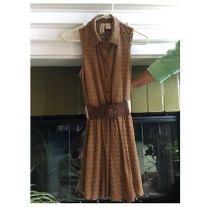 Faux Seude collared dress (belt removable)